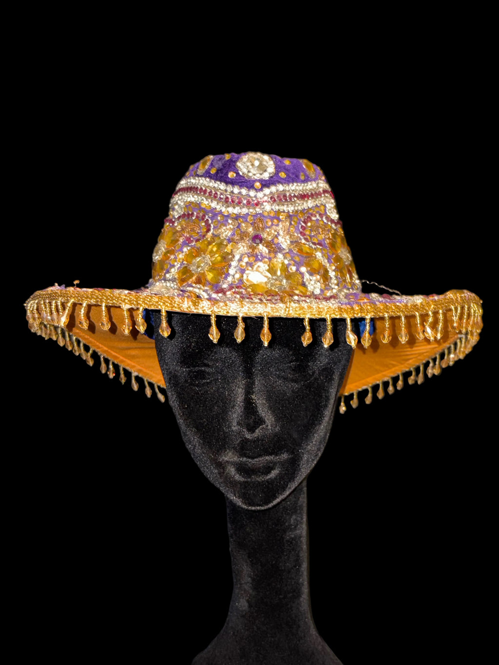 Vintage sari cowboy hat