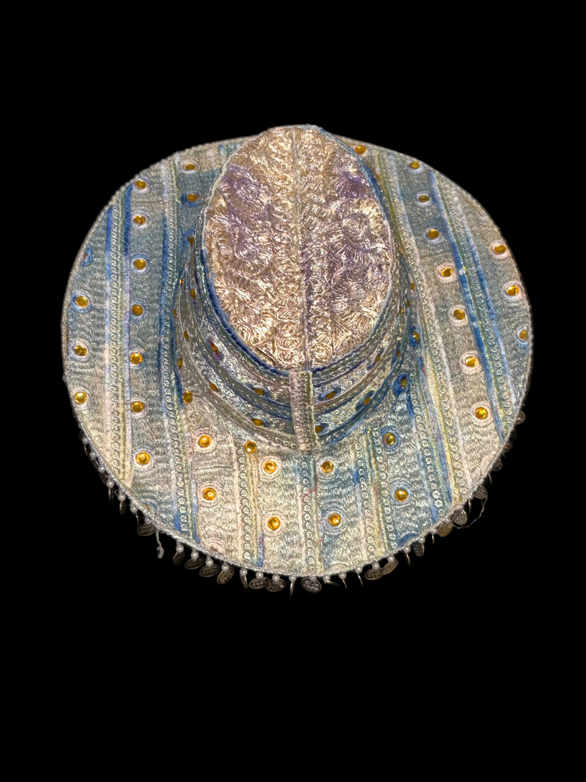 Vintage sari cowboy hat