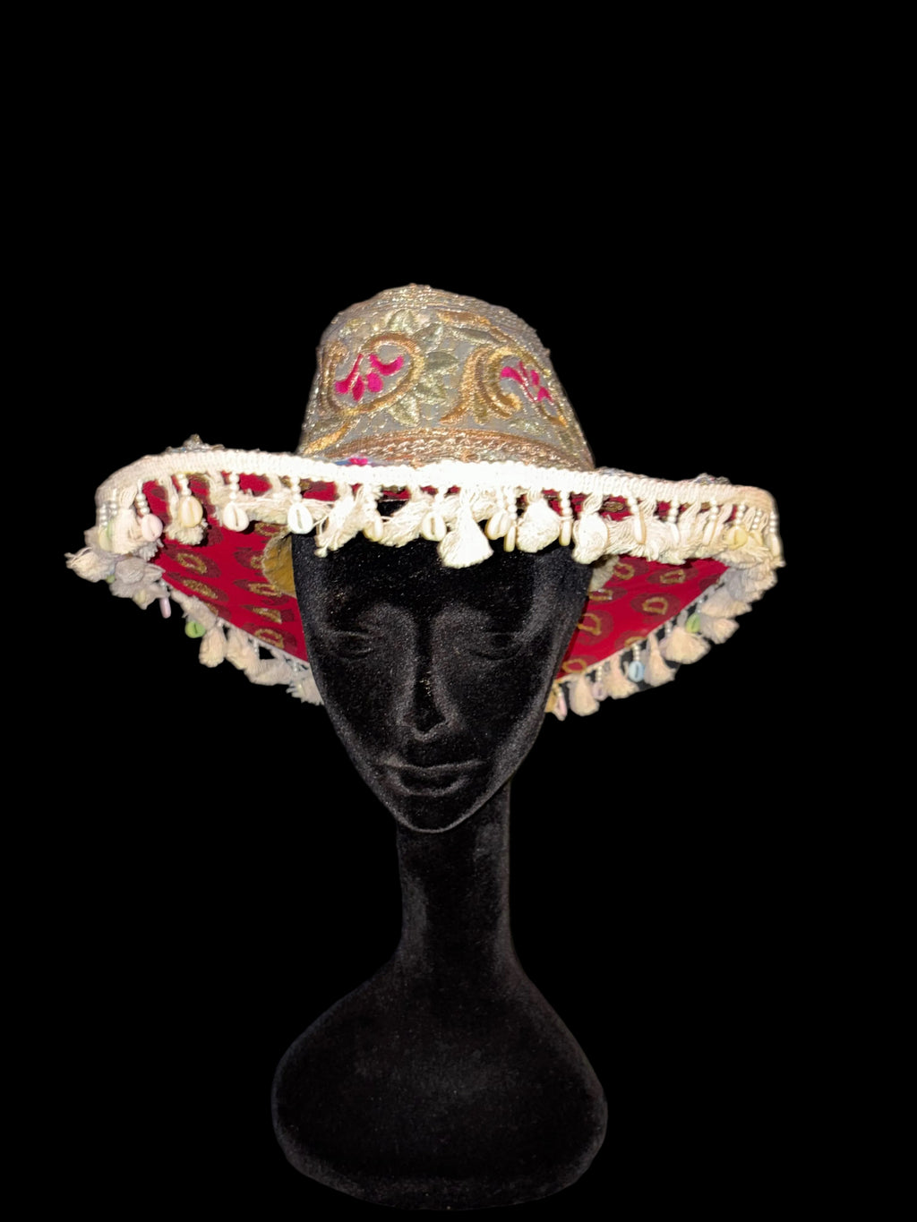 Vintage sari cowboy hat