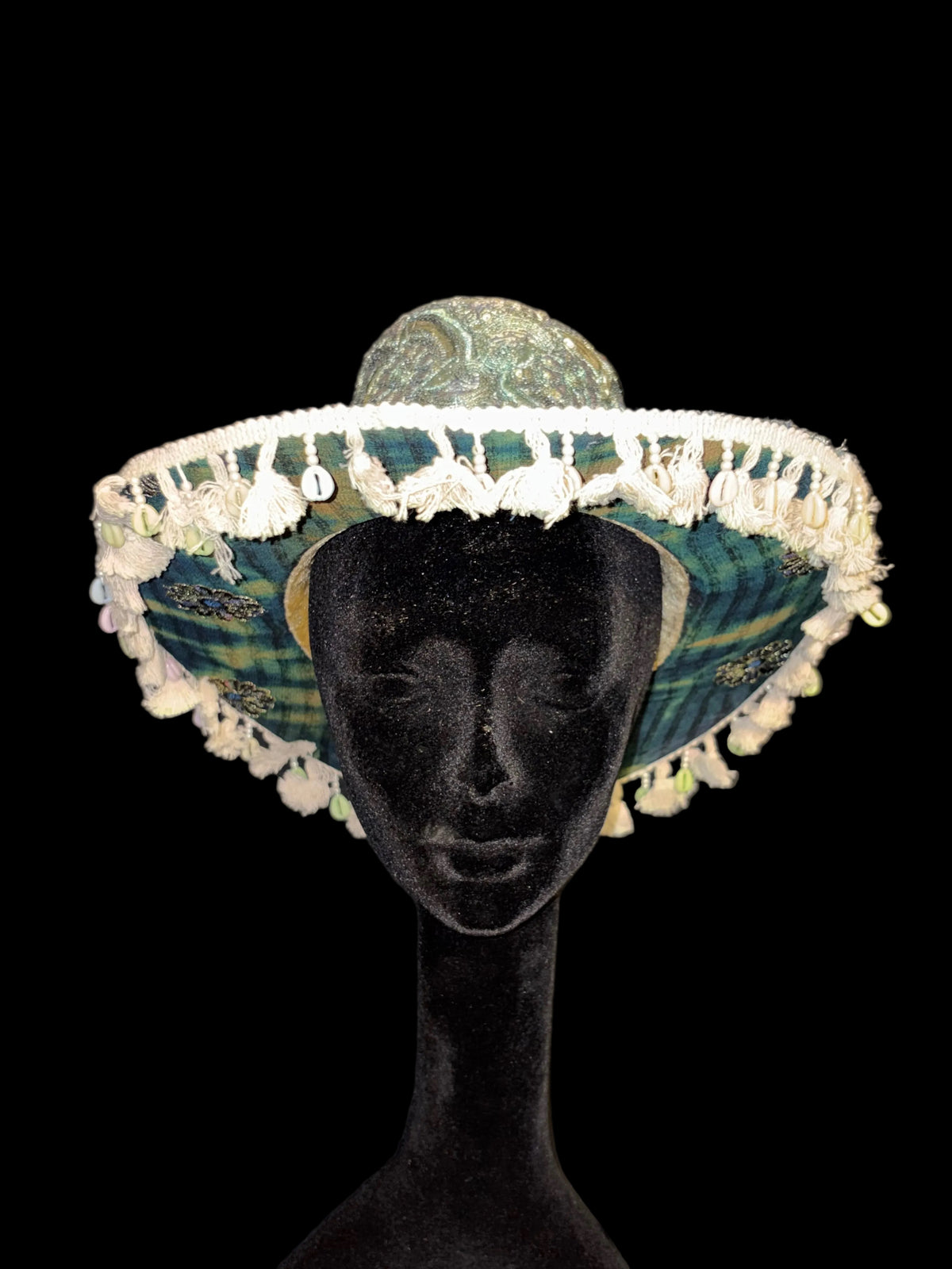 Vintage sari cowboy hat