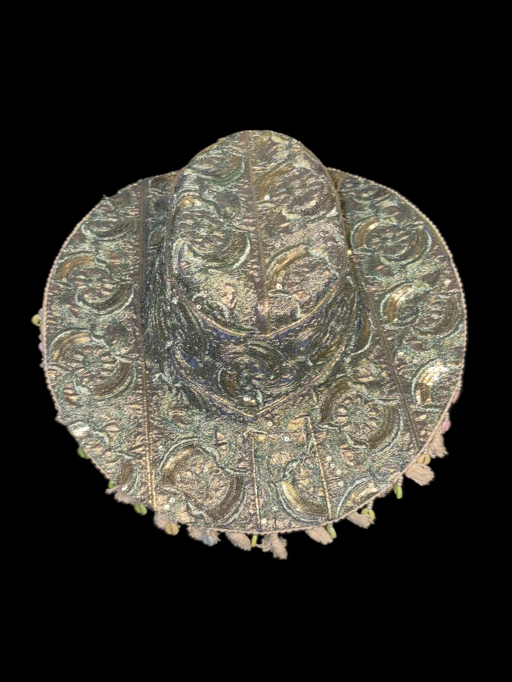 Vintage sari cowboy hat
