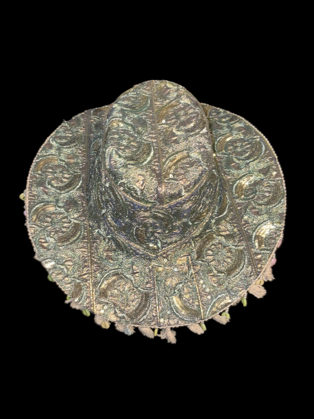 Vintage sari cowboy hat