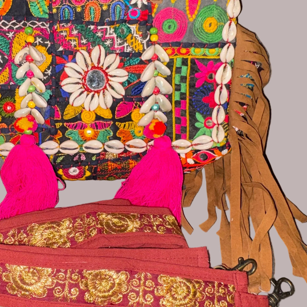 Bohemian Embroidered Fringe Bag