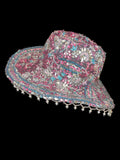 Vintage sari cowboy hat