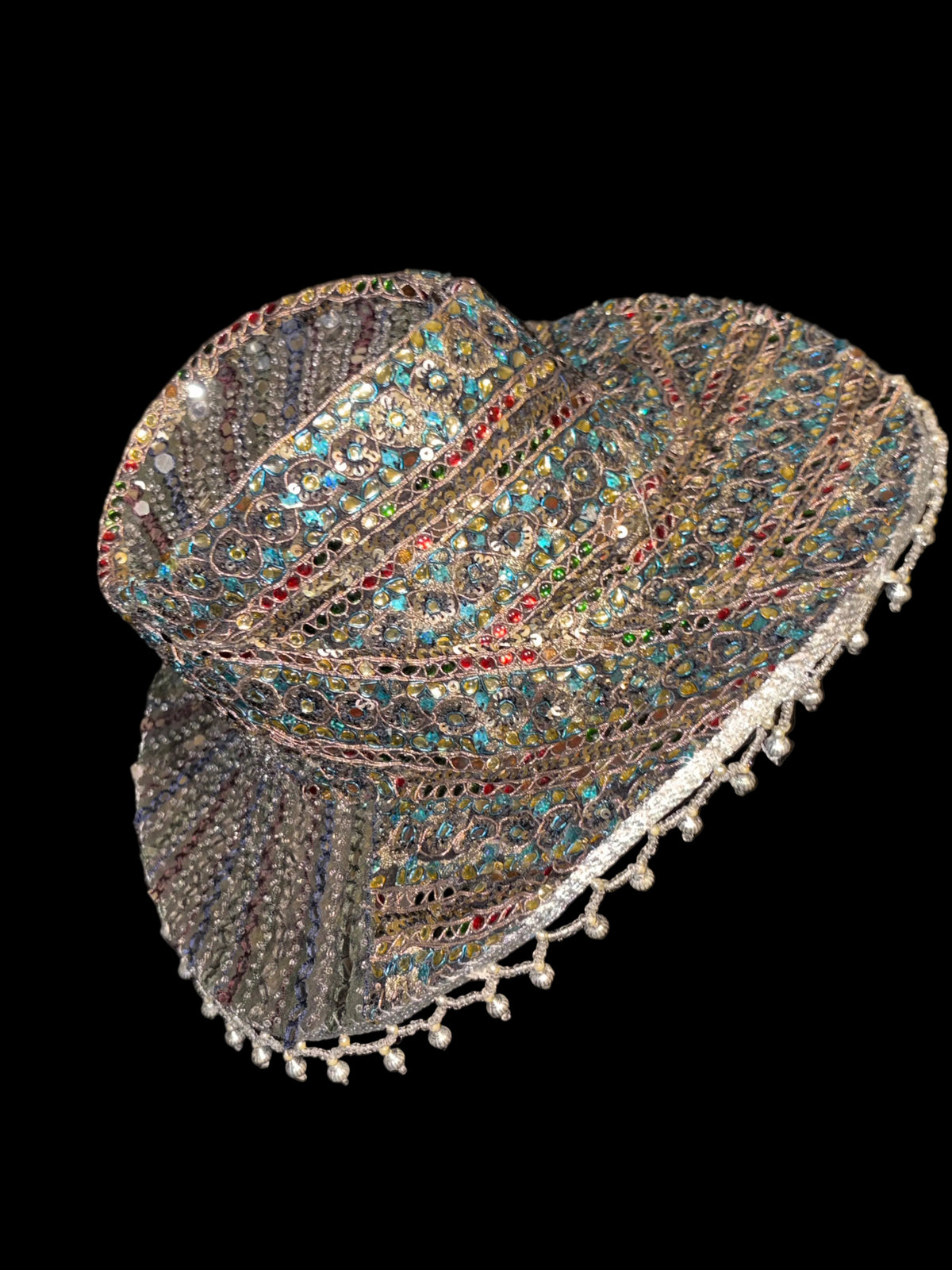 Vintage sari cowboy hat