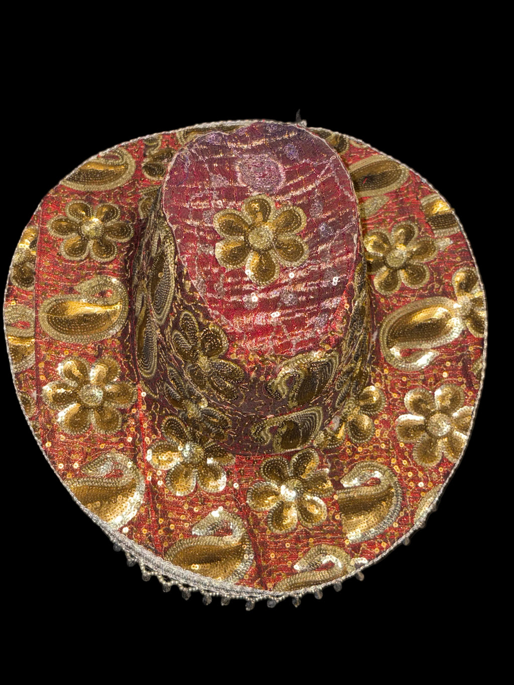 Vintage sari cowboy hat