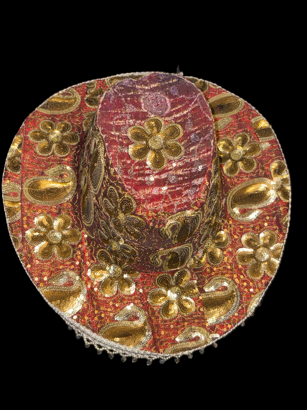 Vintage sari cowboy hat
