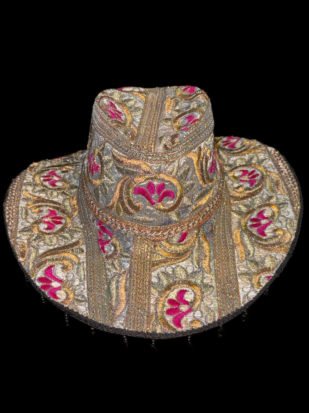 Vintage sari cowboy hat