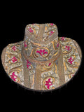 Vintage sari cowboy hat