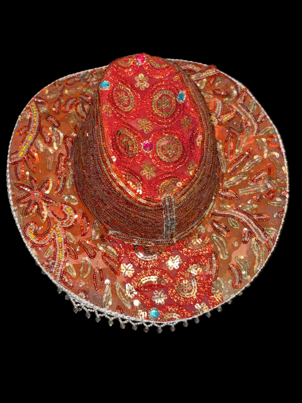 Vintage sari cowboy hat