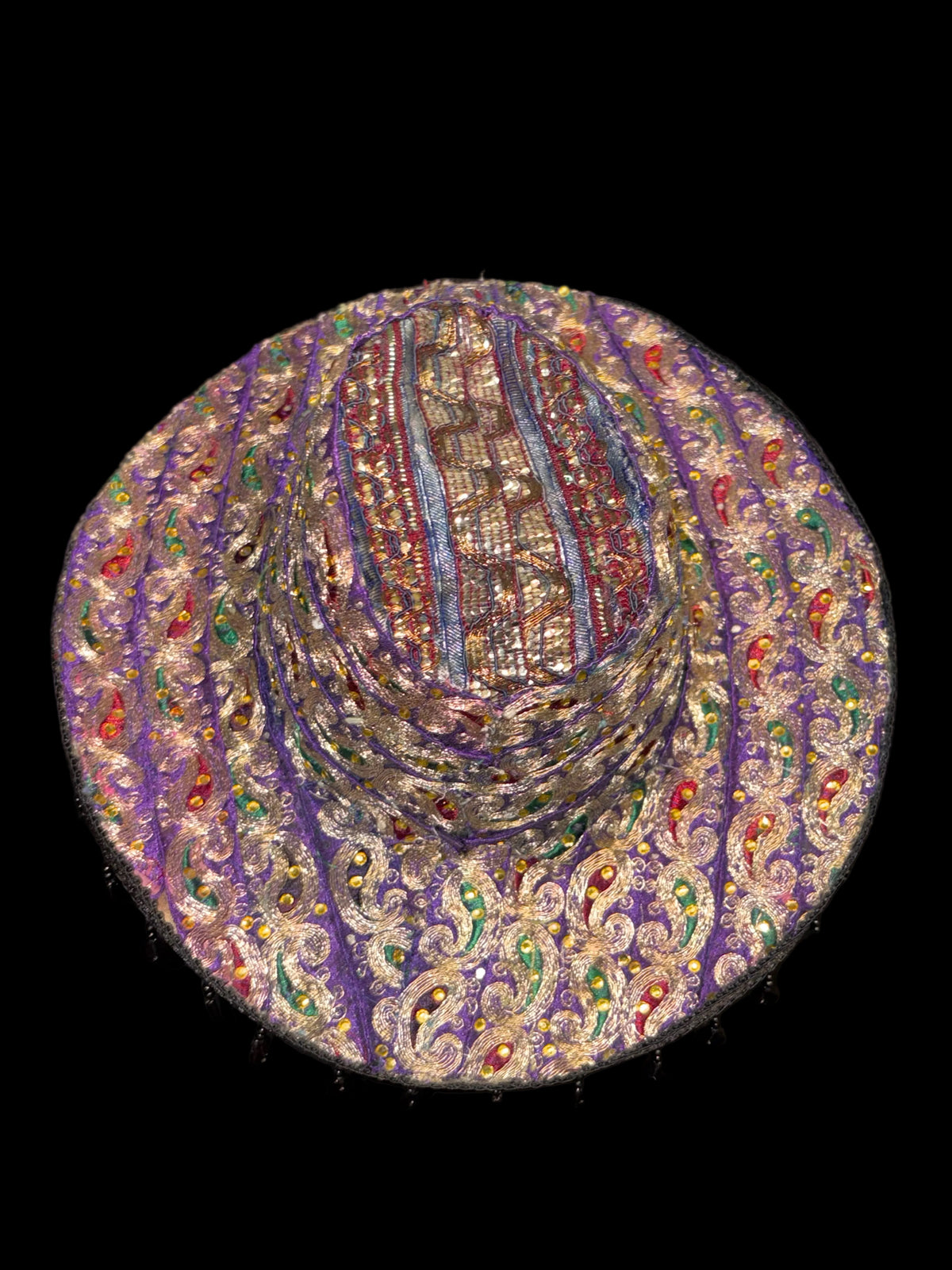 Vintage sari cowboy hat