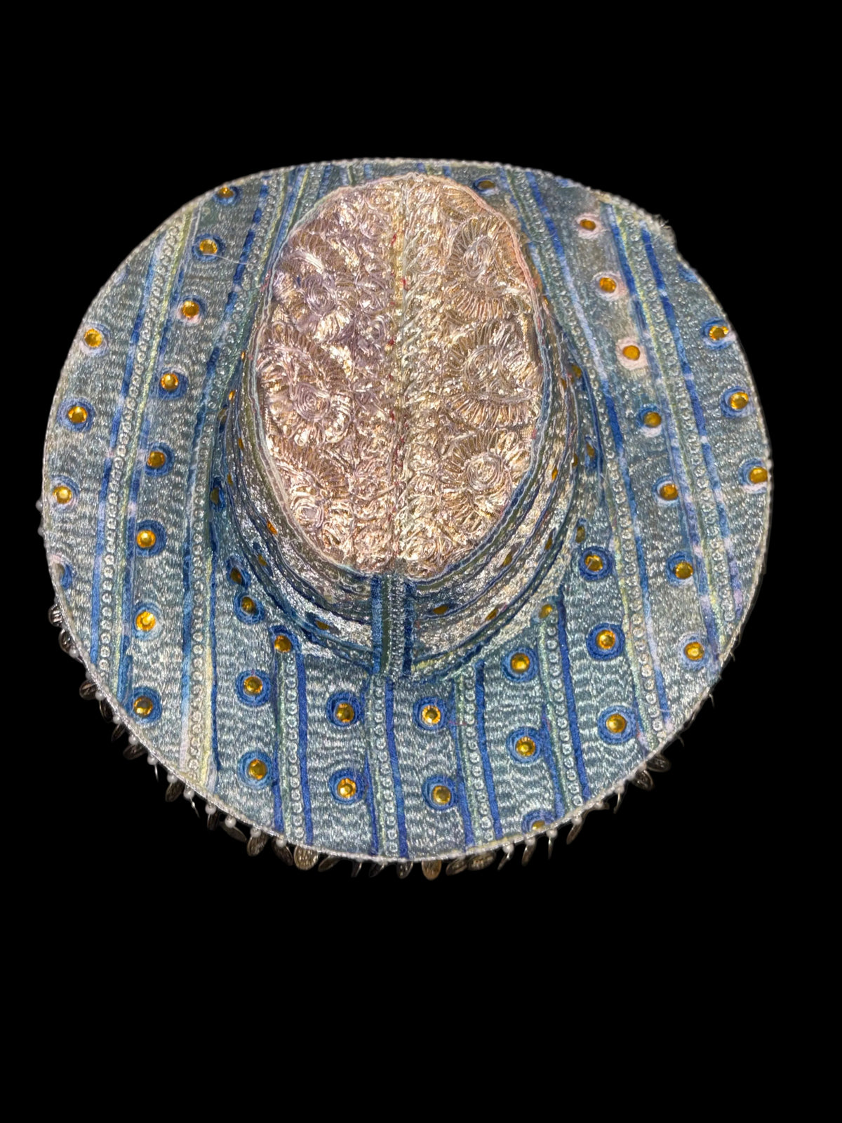 Vintage sari cowboy hat