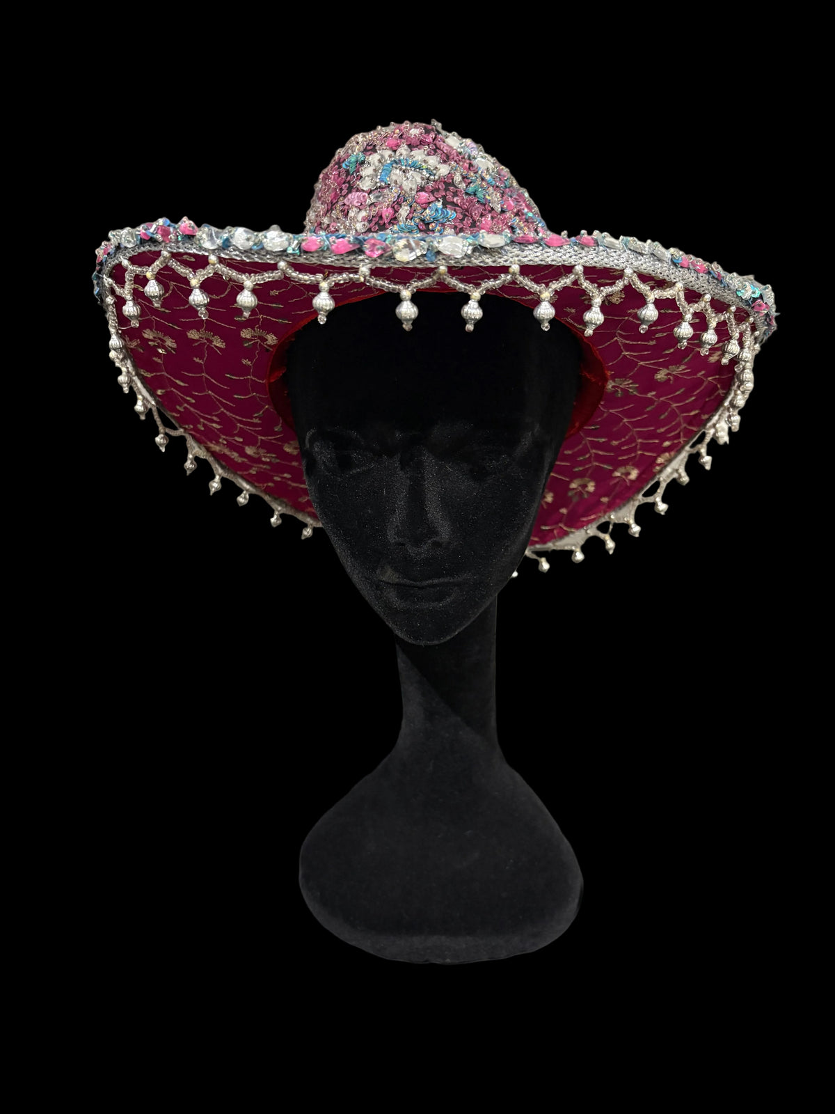 Vintage sari cowboy hat