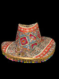 Vintage sari cow boy hat