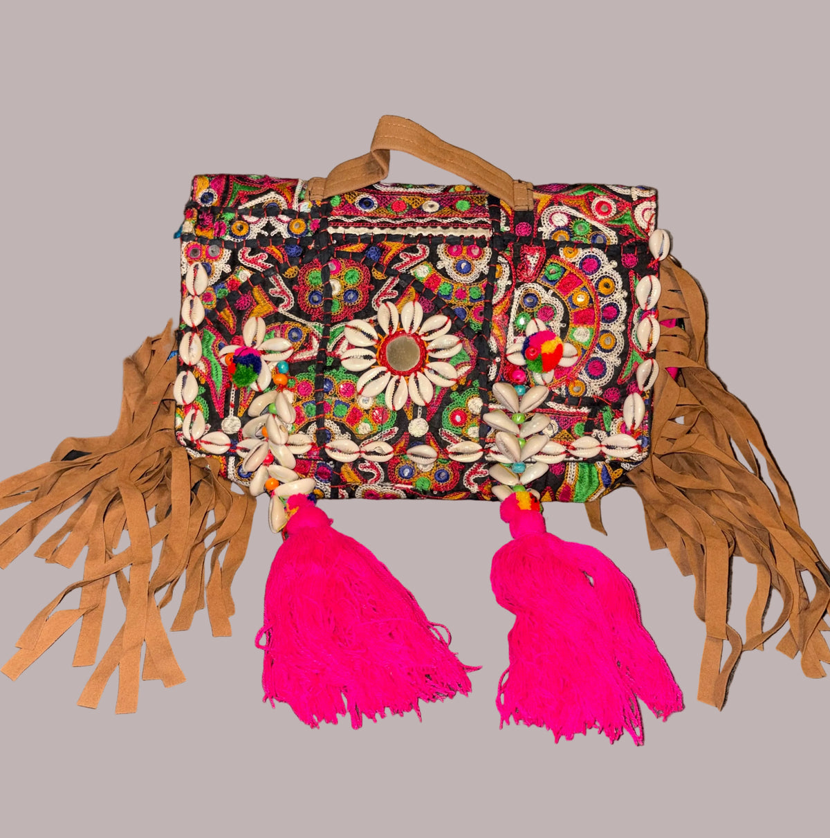 Bohemian Embroidered Fringe Bag