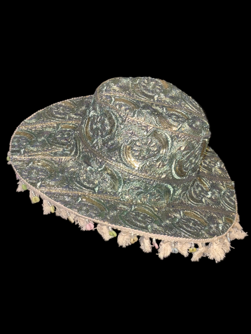 Vintage sari cowboy hat