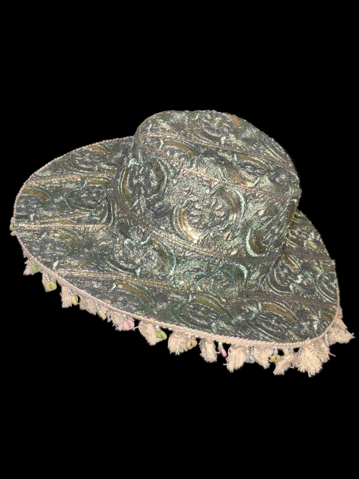 Vintage sari cowboy hat