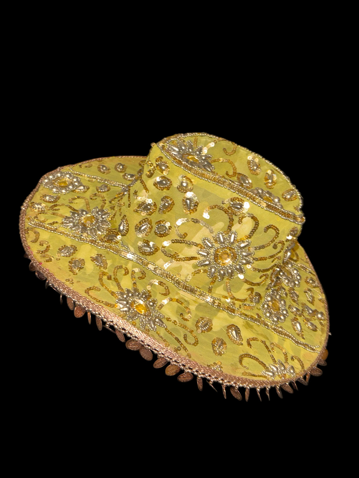 Vintage sari cowboy hat