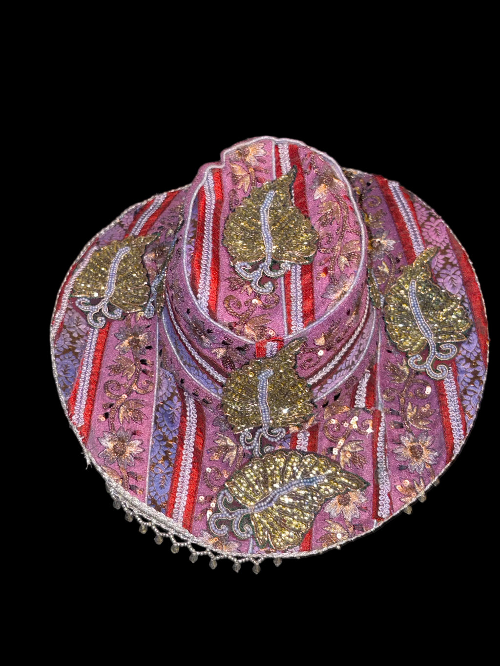Vintage sari cowboy hat