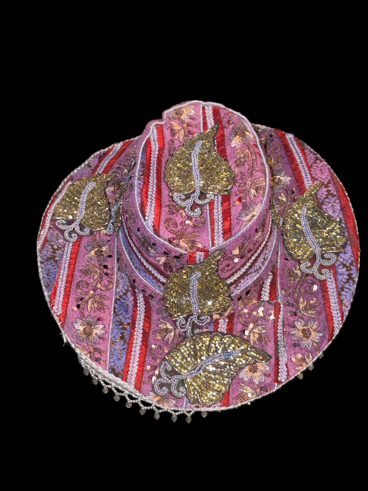 Vintage sari cowboy hat