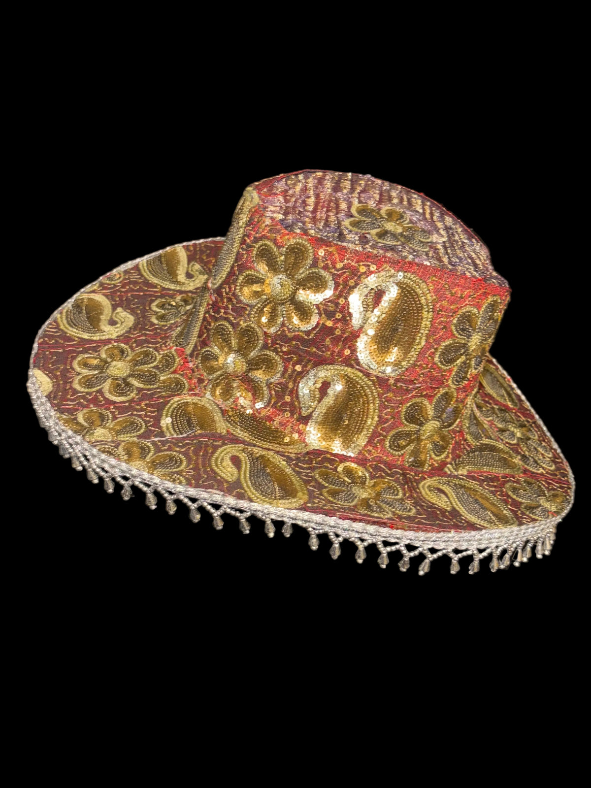 Vintage sari cowboy hat