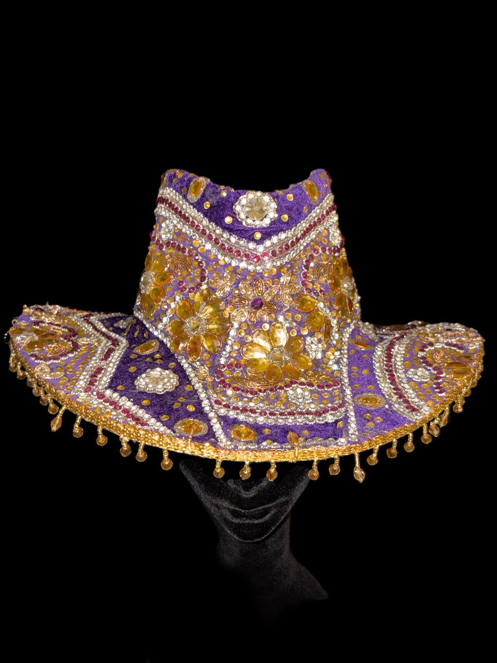 Vintage sari cowboy hat