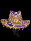 Vintage sari cowboy hat