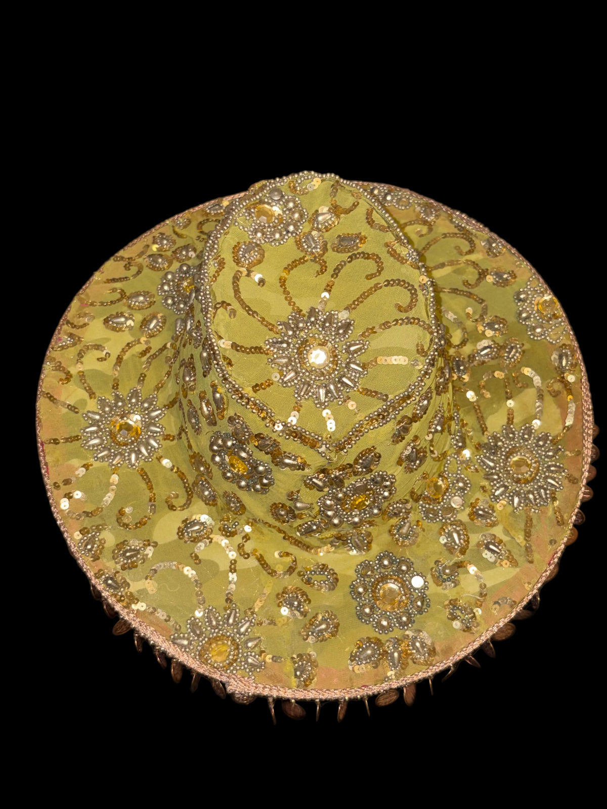 Vintage sari cowboy hat