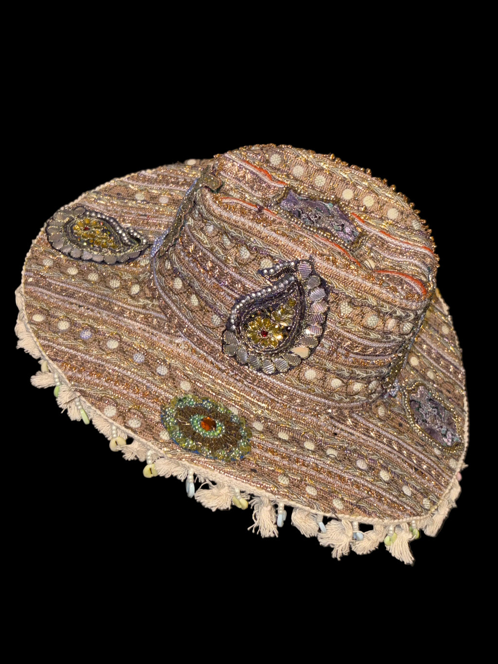 Vintage sari cowboy hat