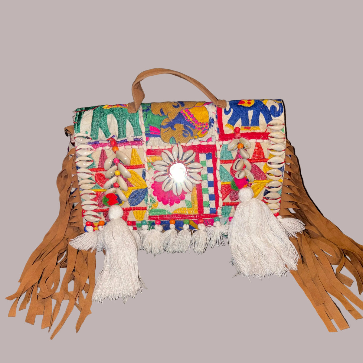 Bohemian Embroidered Fringe Bag