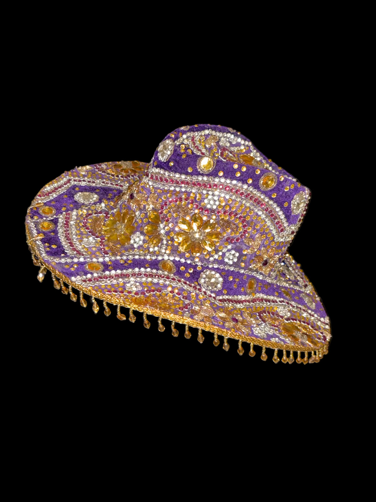 Vintage sari cowboy hat