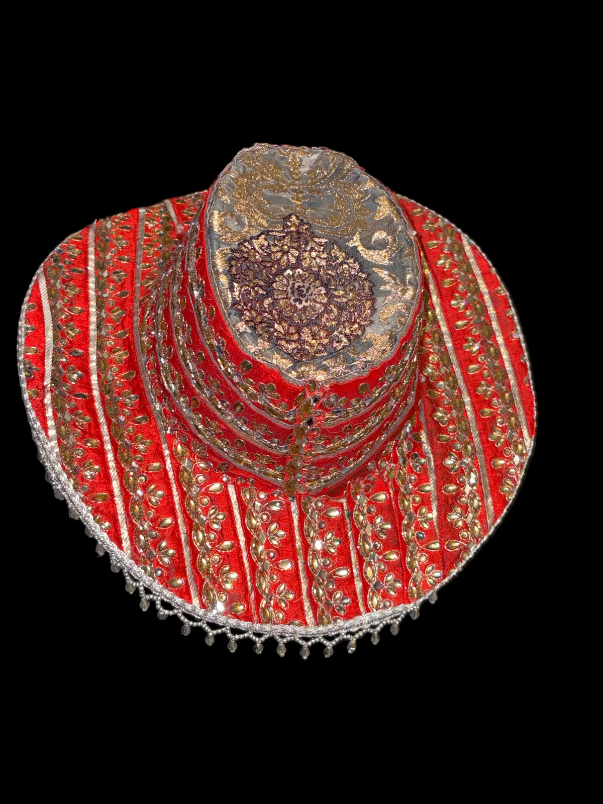 Vintage sari cowboy hat