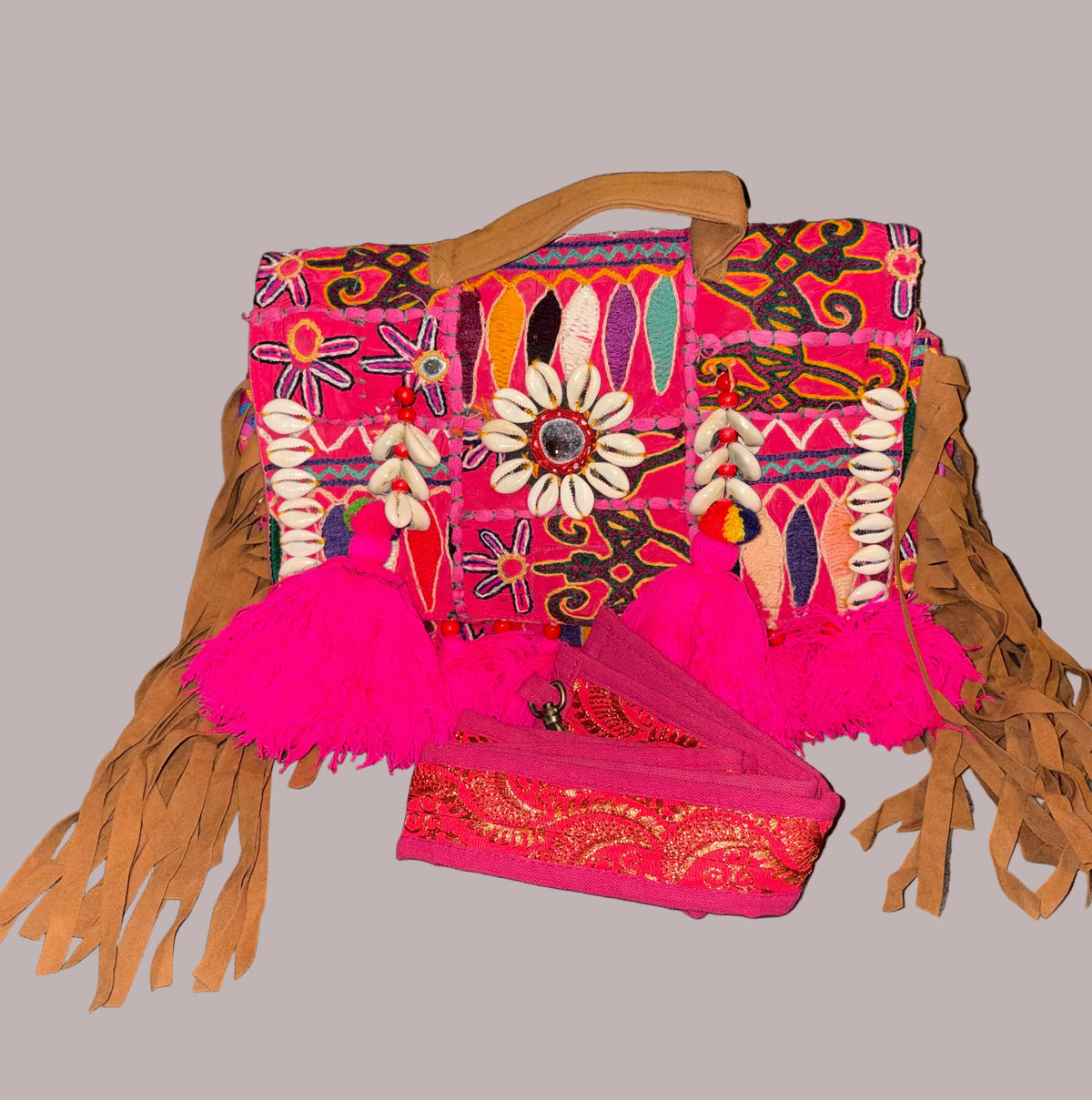 Bohemian Embroidered Fringe Bag