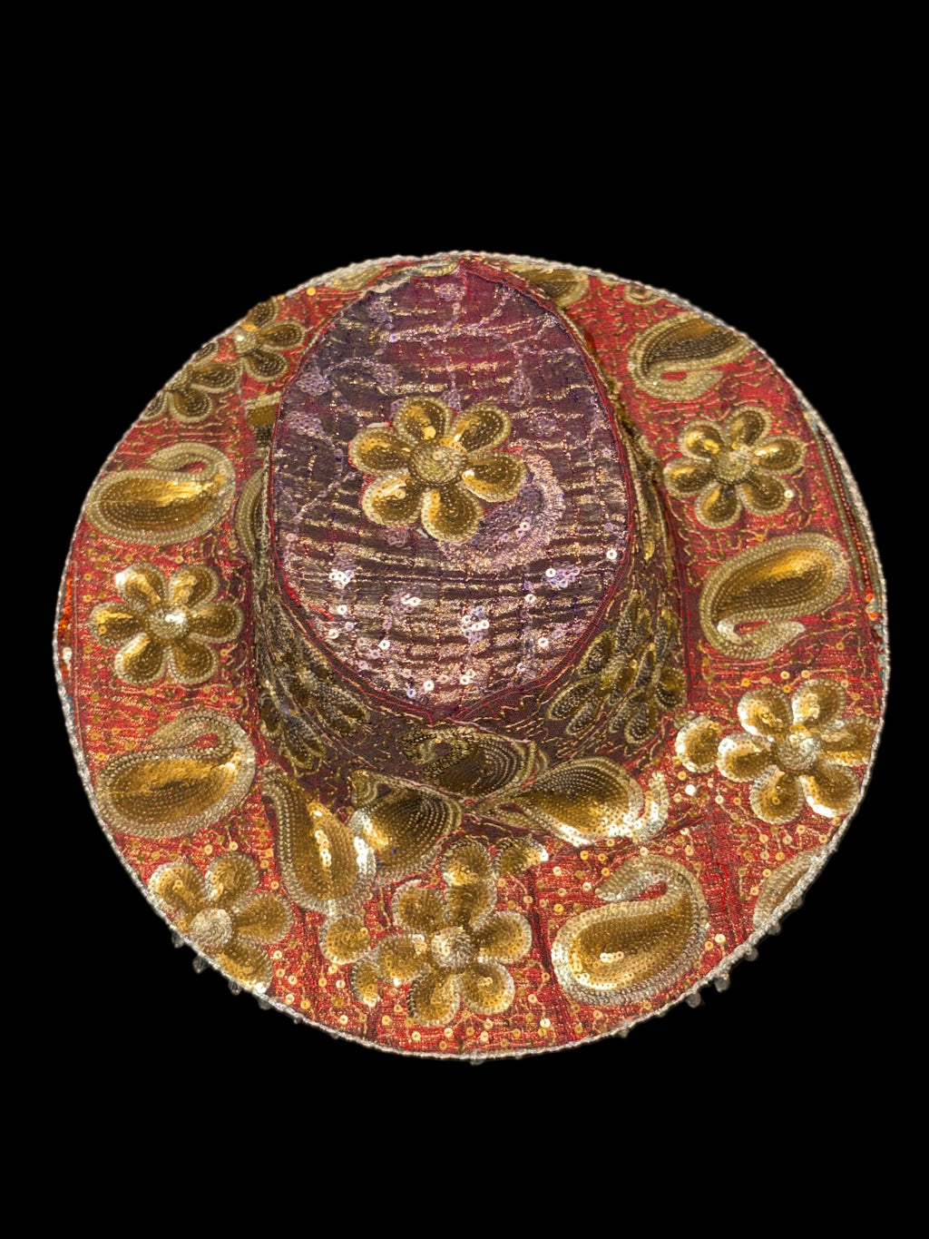 Vintage sari cowboy hat