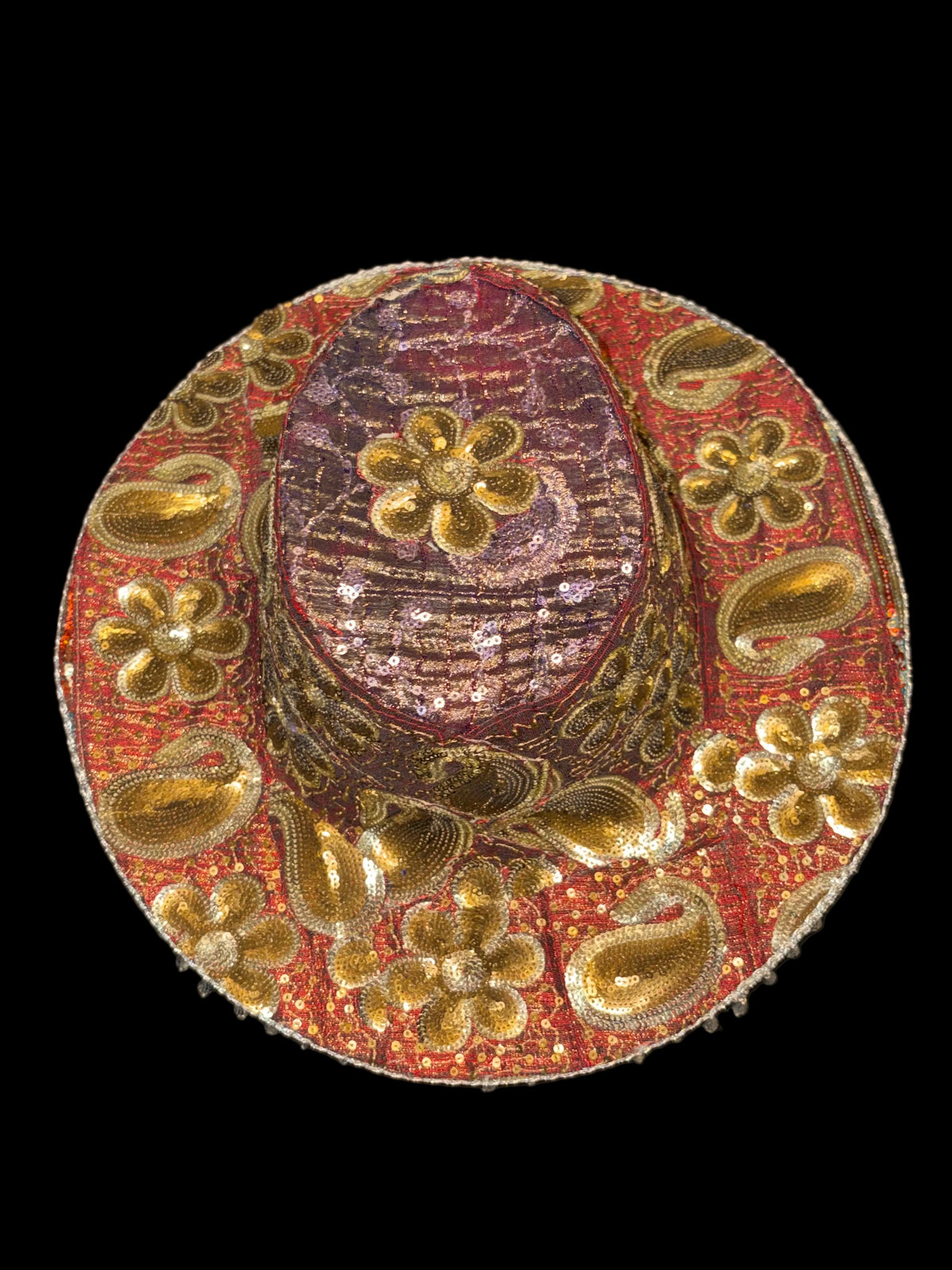 Vintage sari cowboy hat