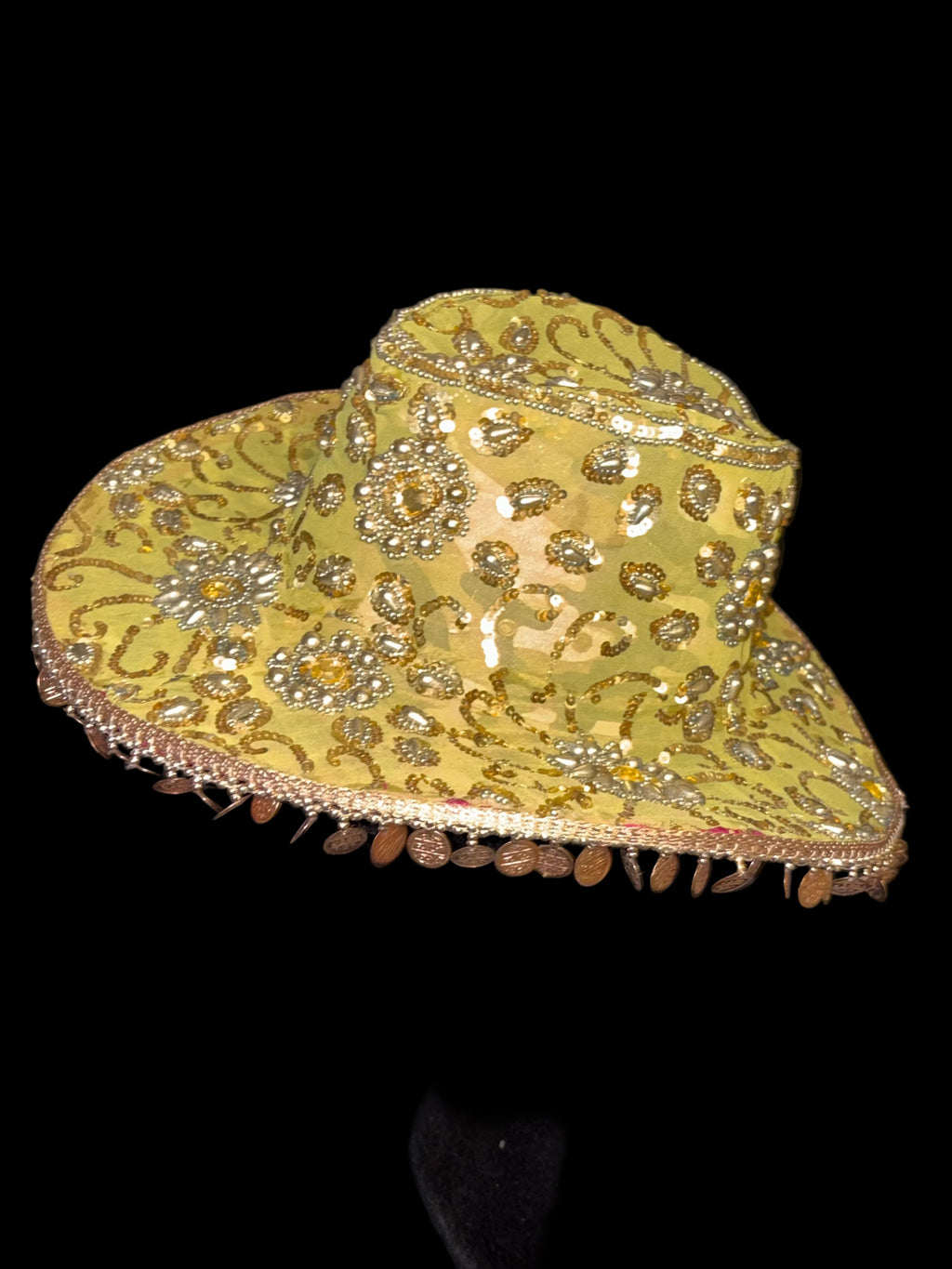 Vintage sari cowboy hat