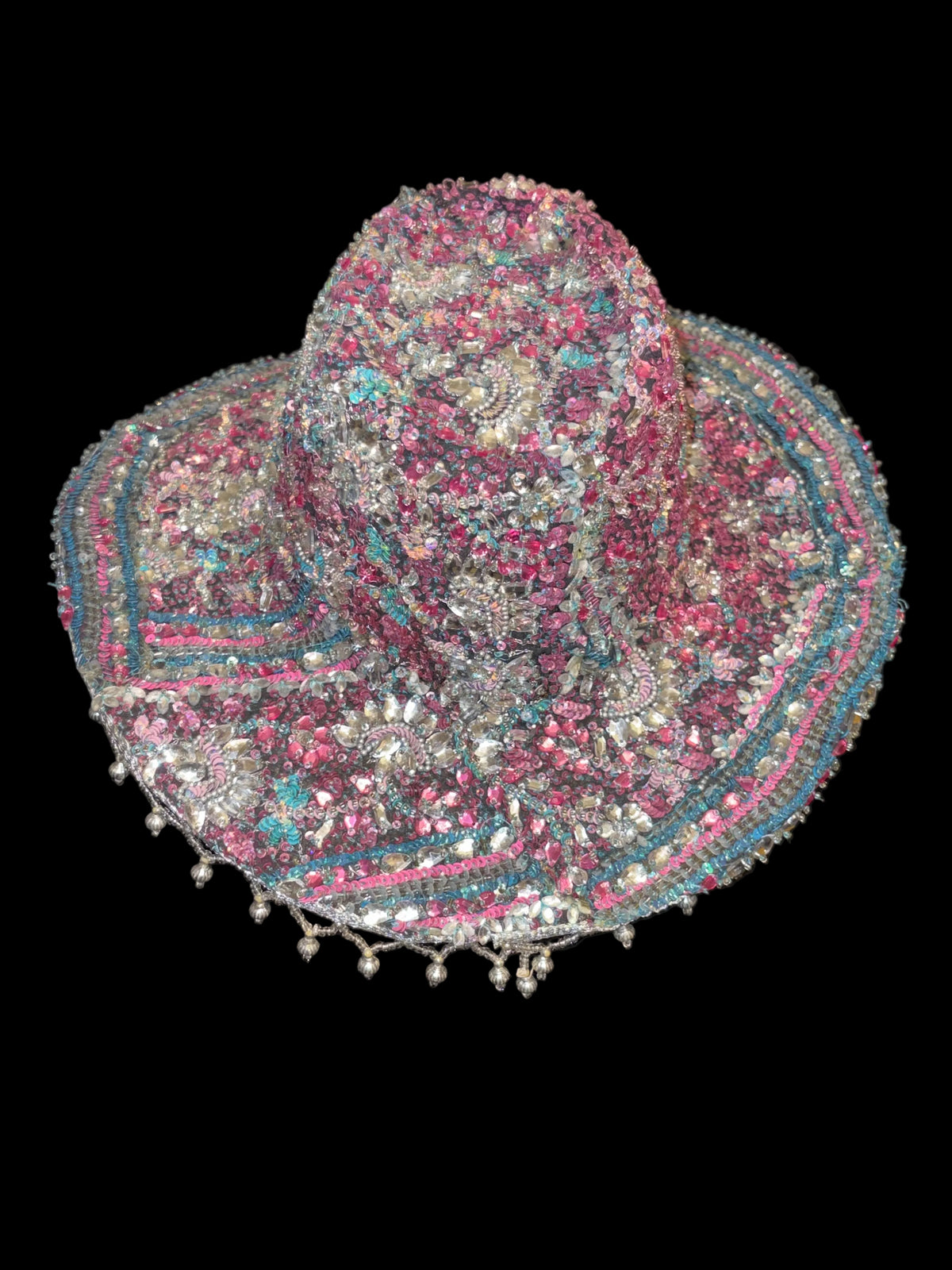 Vintage sari cowboy hat