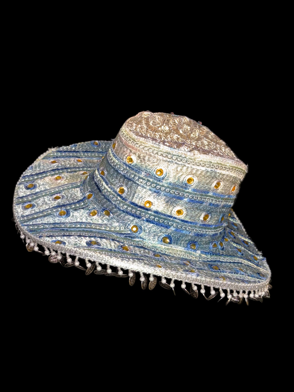 Vintage sari cowboy hat