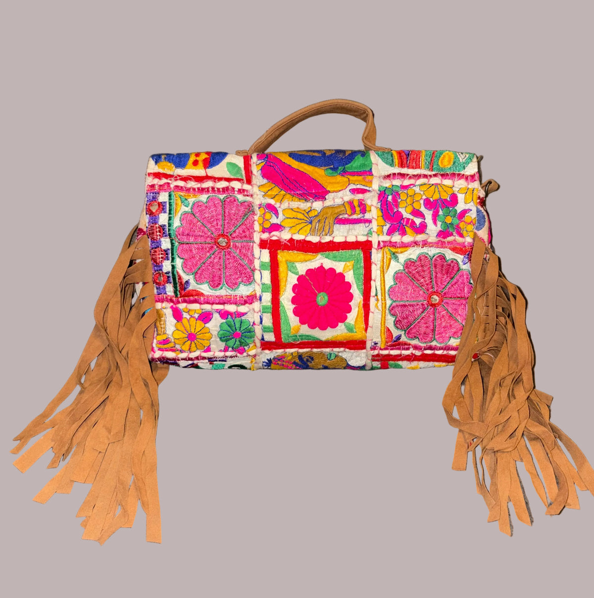 Bohemian Embroidered Fringe Bag