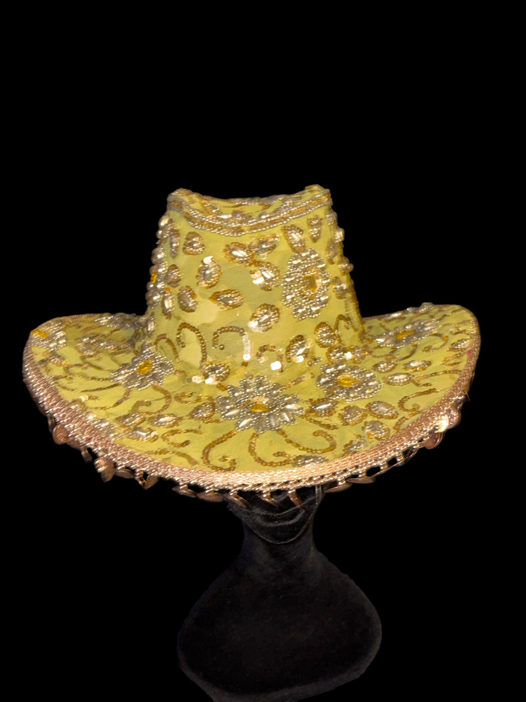 Vintage sari cowboy hat