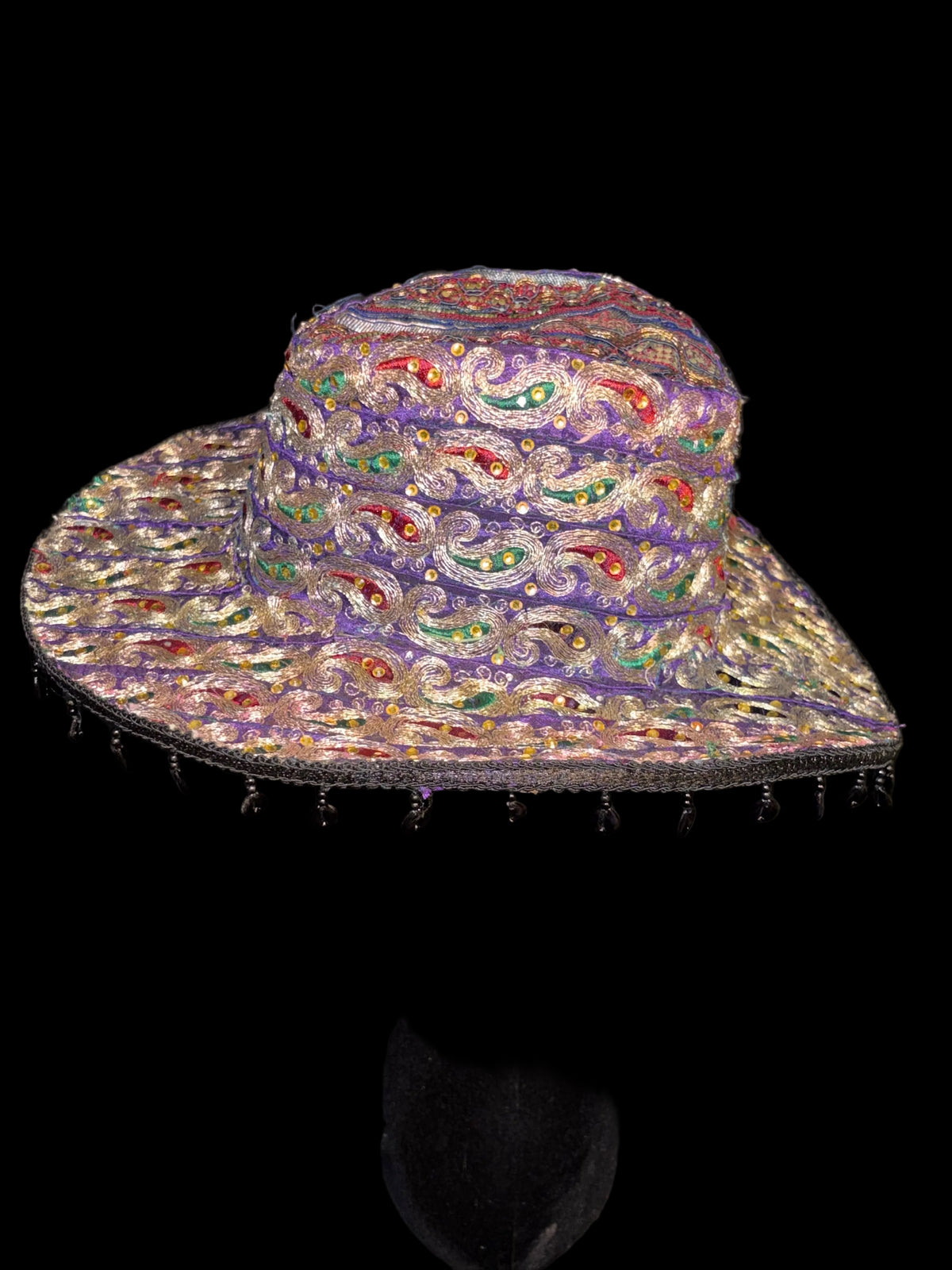 Vintage sari cowboy hat