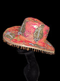 Vintage sari cowboy hat