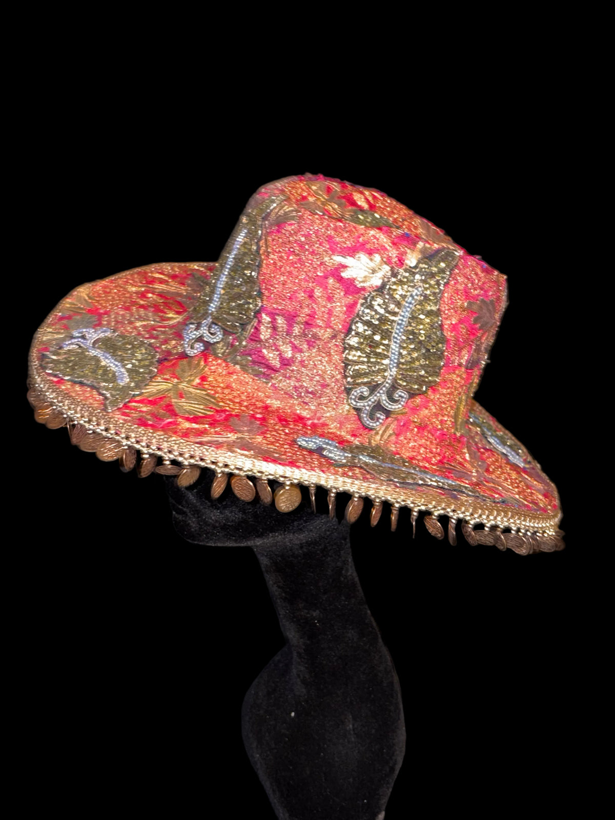 Vintage sari cowboy hat