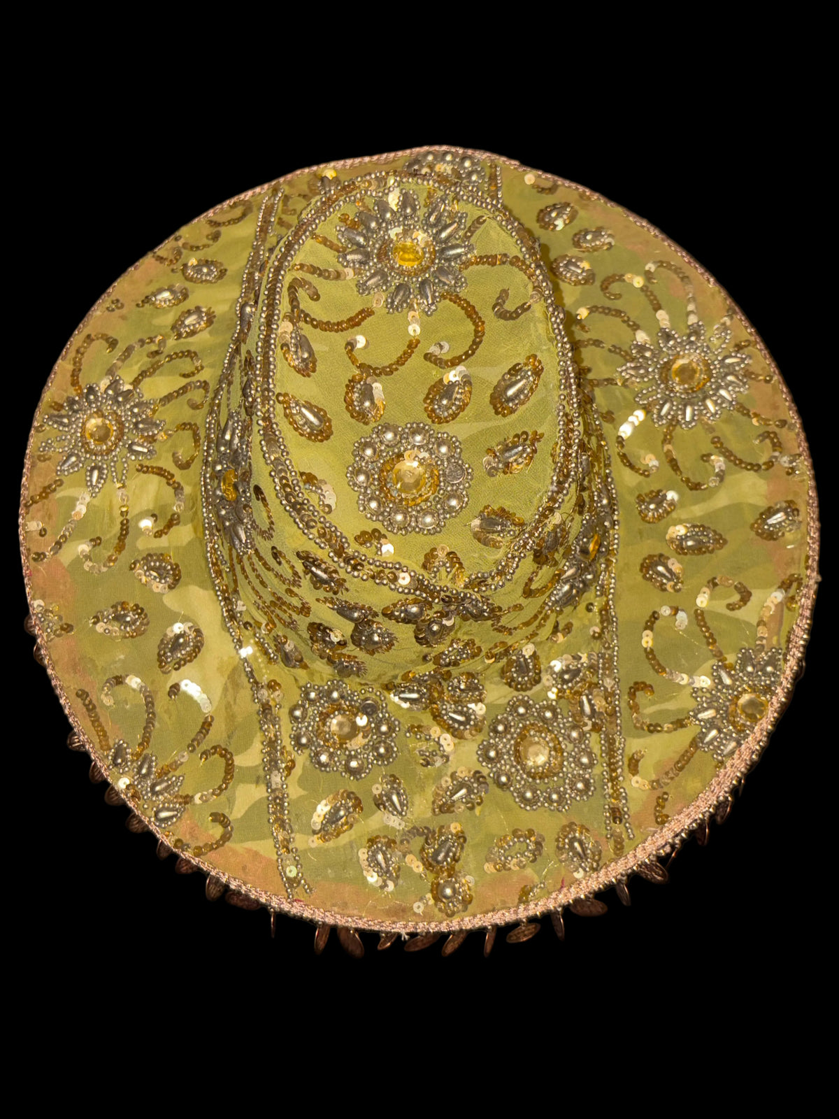 Vintage sari cowboy hat