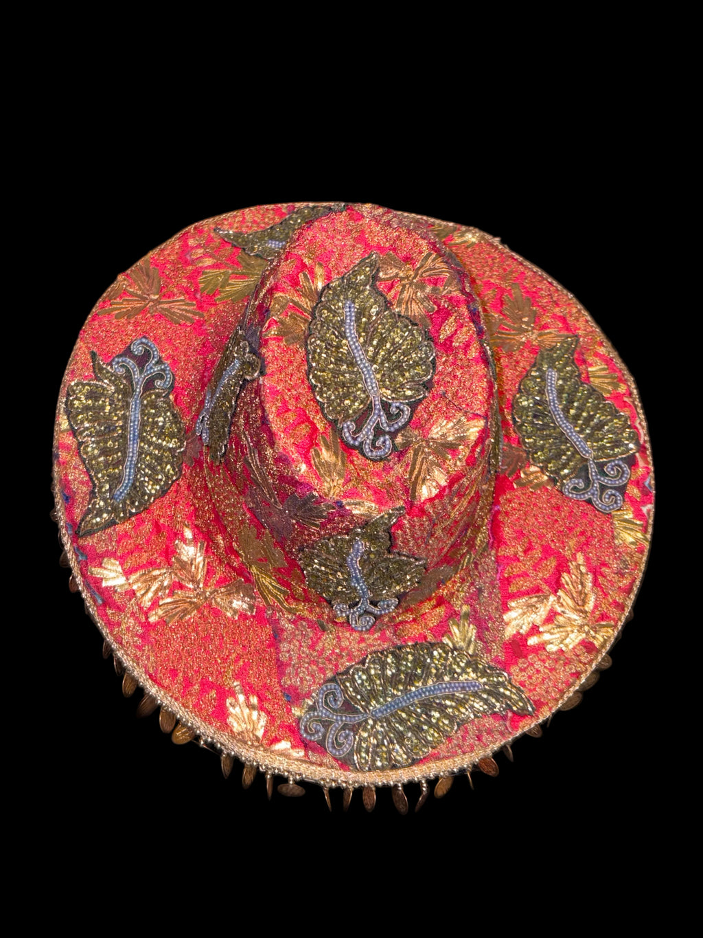 Vintage sari cowboy hat