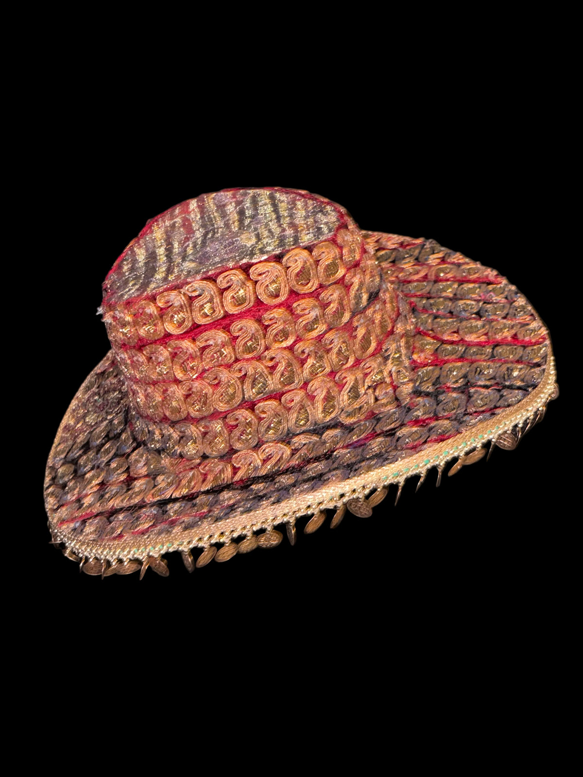 Vintage sari cowboy hat