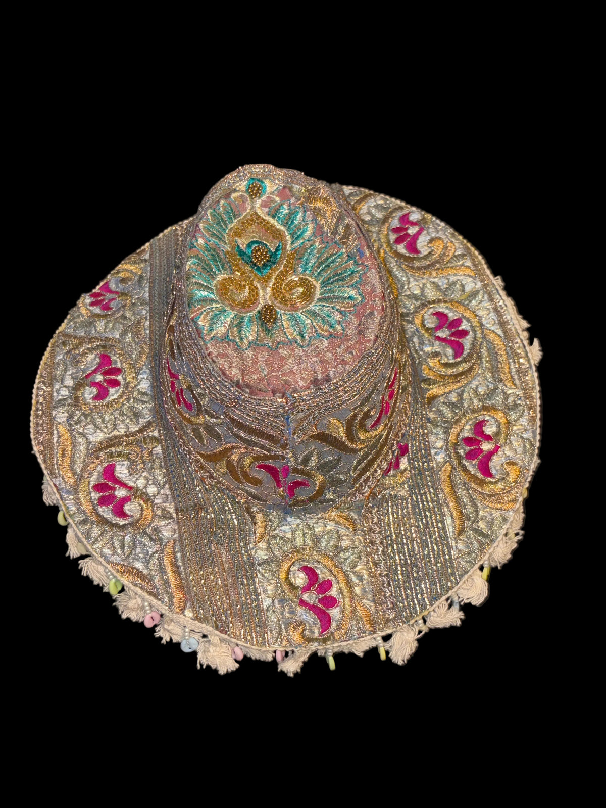 Vintage sari cowboy hat