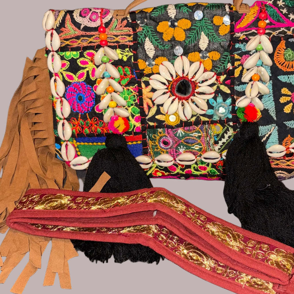 Bohemian Embroidered Fringe Bag