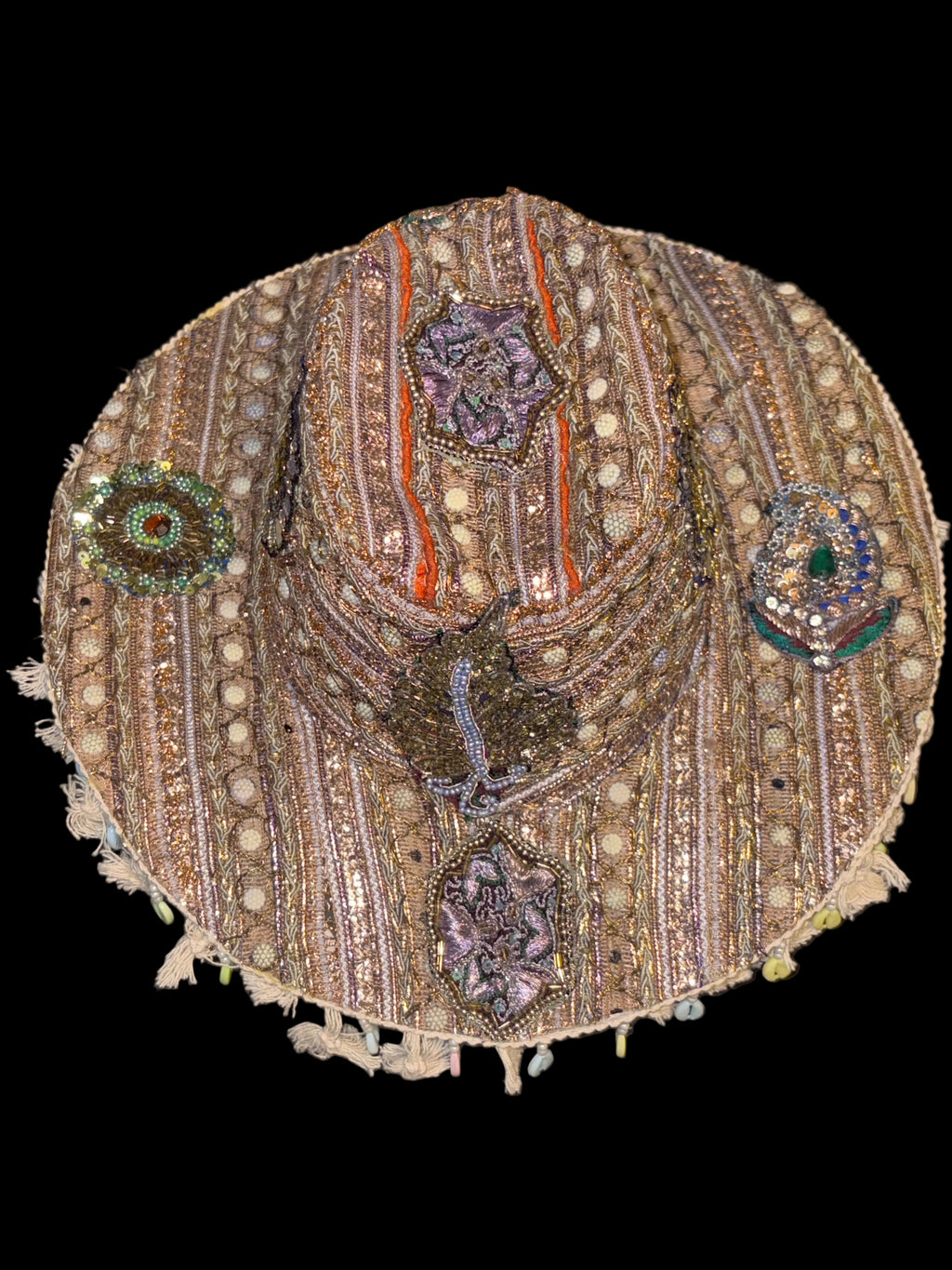 Vintage sari cowboy hat