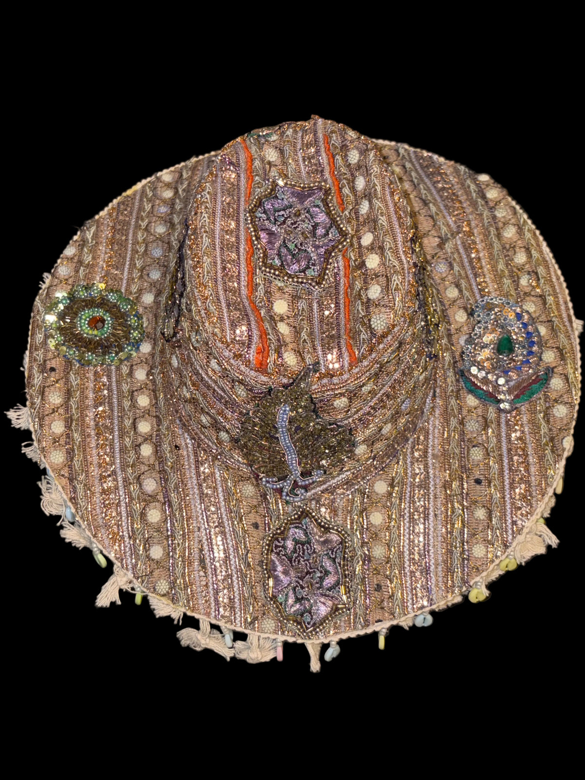 Vintage sari cowboy hat